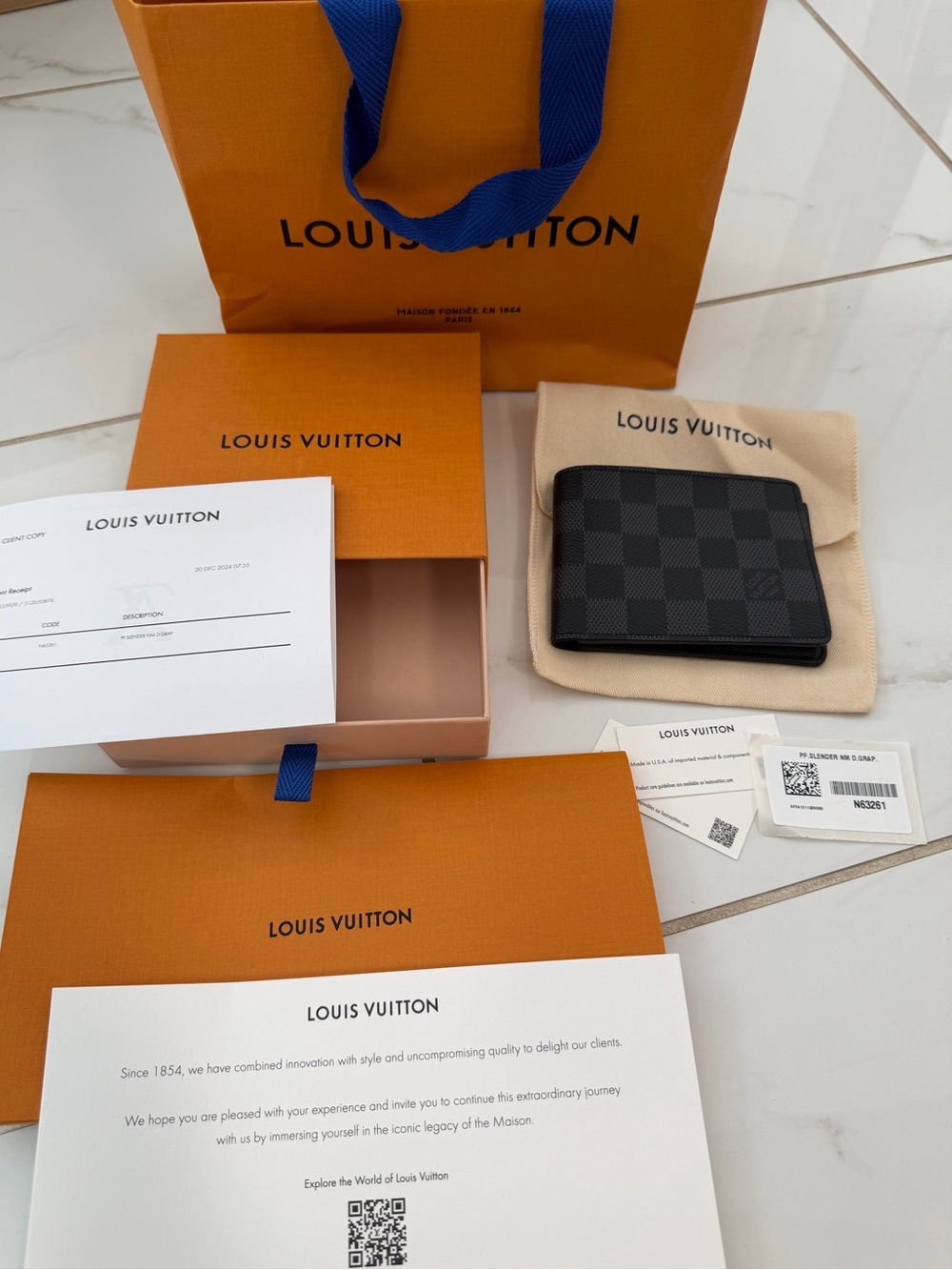 Louis Vuitton Black Damier Graphite Wallet